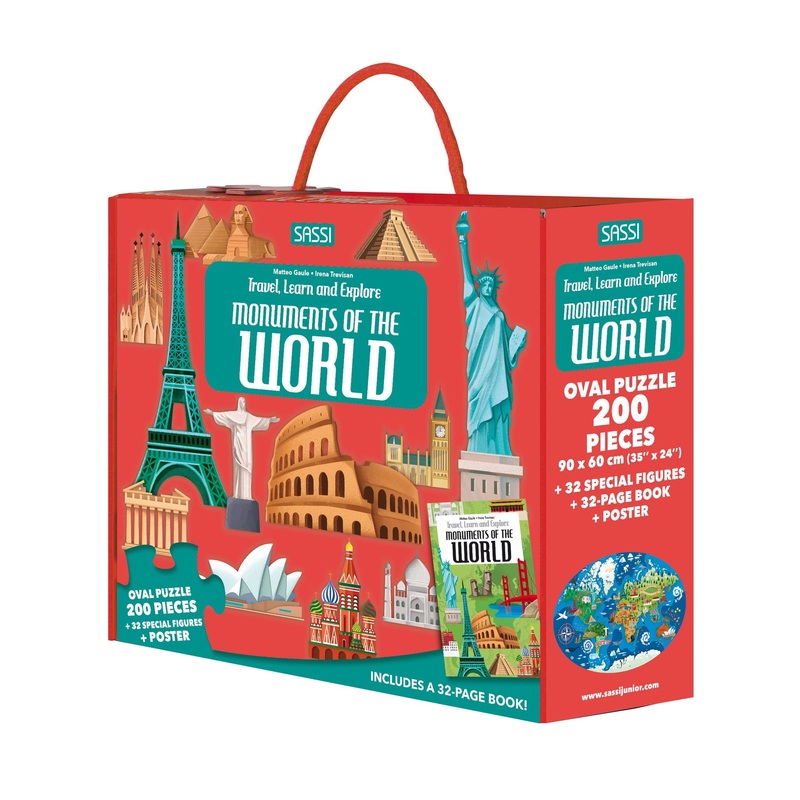 Sassi Travel Learn Explore Puzzle Book Set Monuments