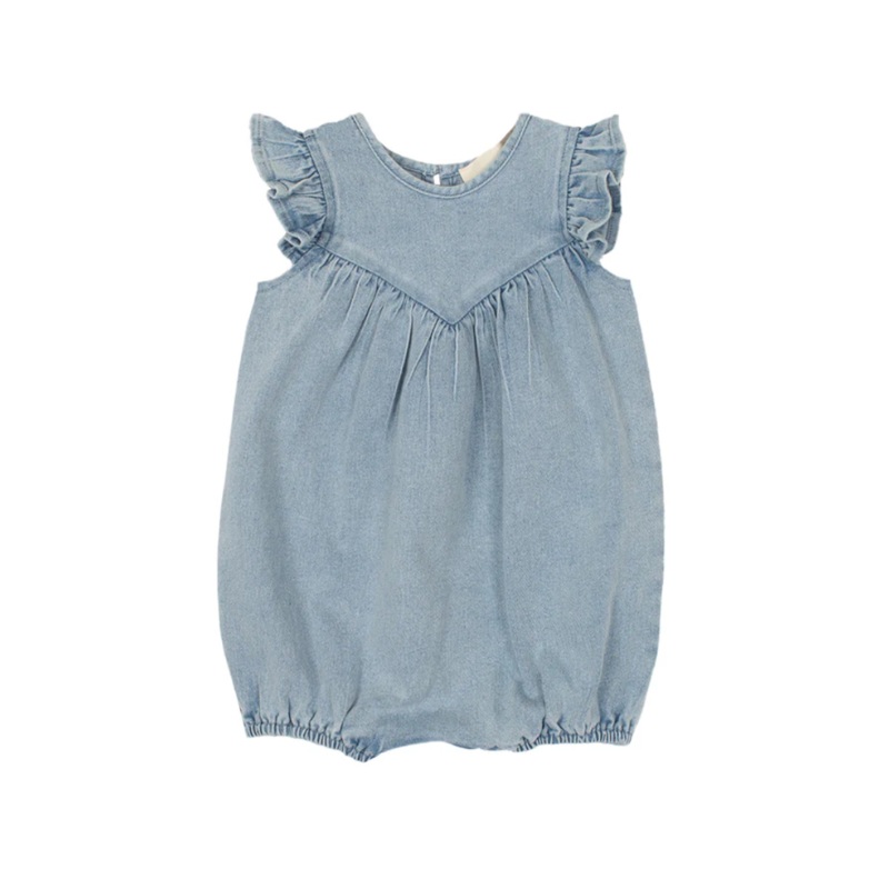 Sunset Fields Romper – Blue Denim by Mabel + Honey