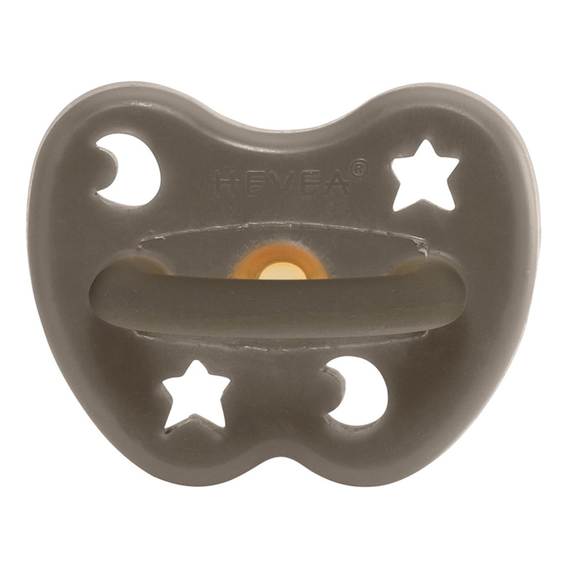 Colourful Pacifier 3-36 mth – Round in Shiitake Grey