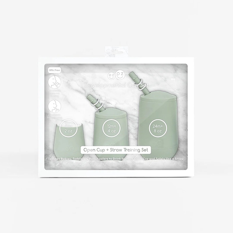 Ezpz Developmental Cup Set in Sage