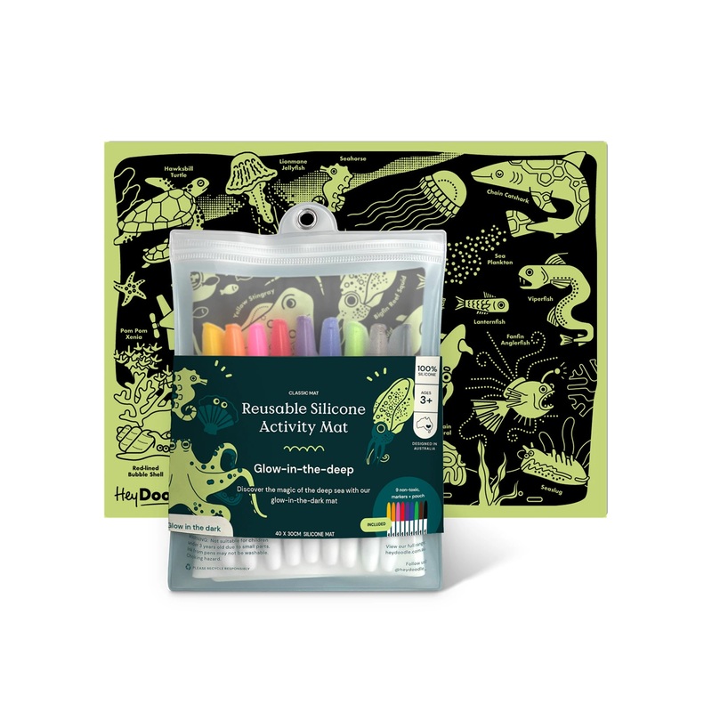 HeyDoodle Glow-in-the-deep Classic Colouring & Doodle Mat