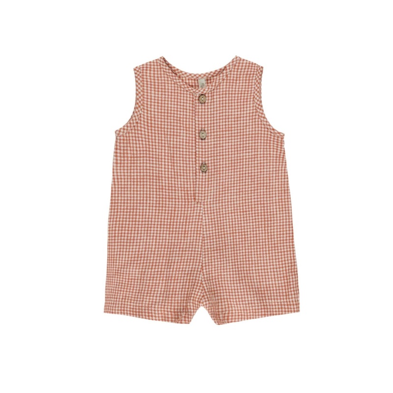 Maverick Romper – Poppy Gingham by Rylee + Cru