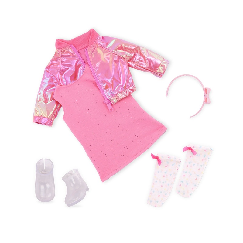 Our Generation Deluxe Edgy Bomber Jacket Outfit