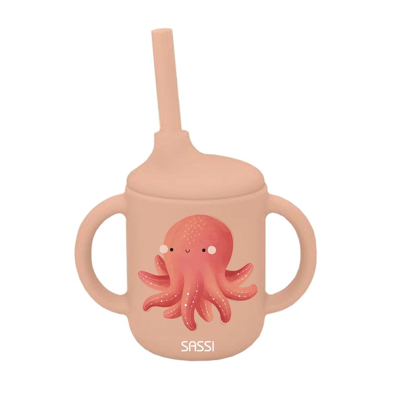 Sassi Silicone Sippy Cup Set Slurpy The Octopus