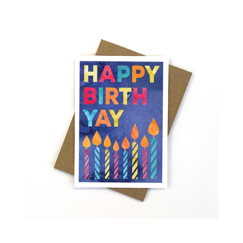 Candlebark Watercolour Yay Card