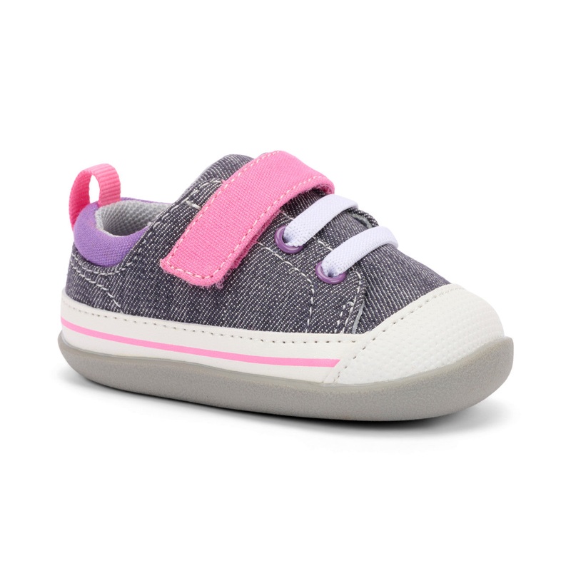 Stevie II Infant Shoe – Gray/Pink by See Kai Run