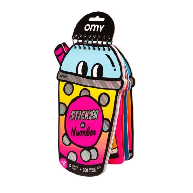 Sticker By Number Book – Bubble Tea by OMY