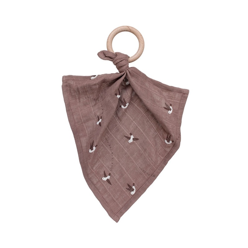 Teether Muslin Cloth in Love Print by Main Sauvage