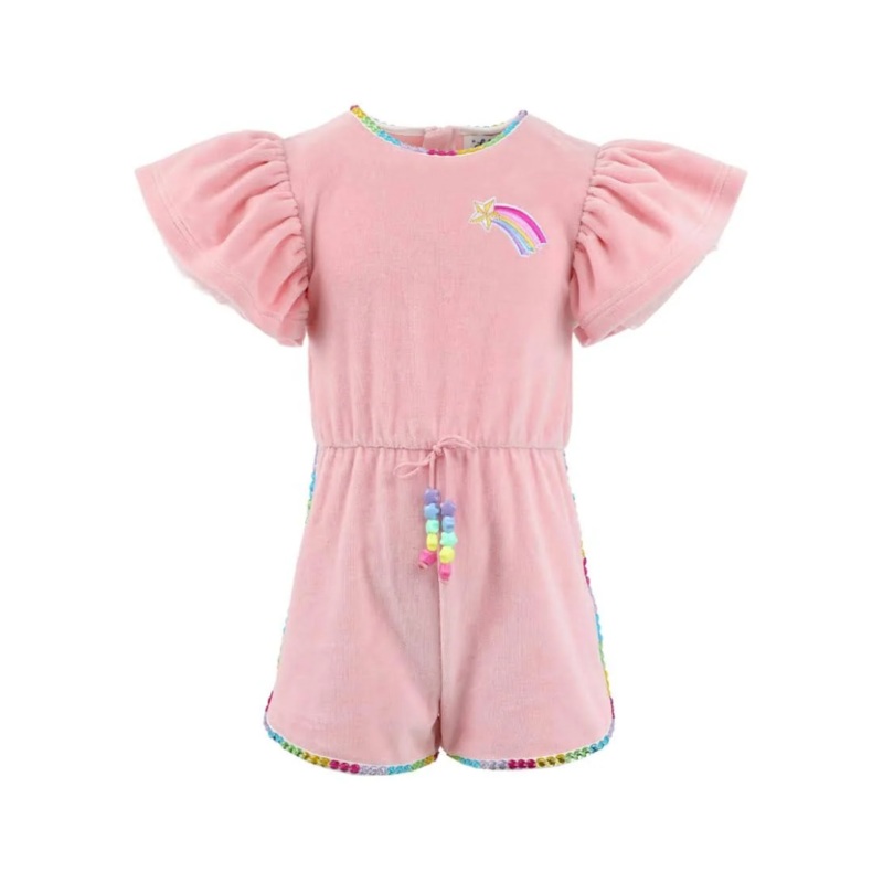Velour Rainbow Gems Romper by Lola + The Boys