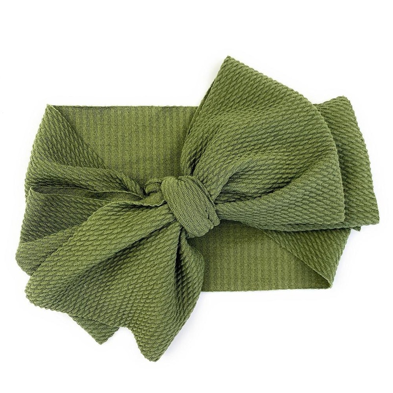 Baby Wisp Lana Large Bow Headband (Green)