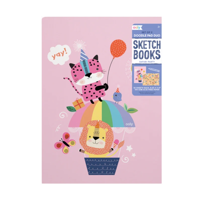 Doodle Pad Duo Sketchbooks – Safari Party by OOLY