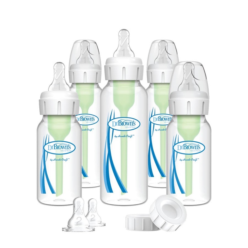 Dr. Brown’s Narrow Natural Flow Anti-Colic Options+ Bottles Newborn Feeding Set
