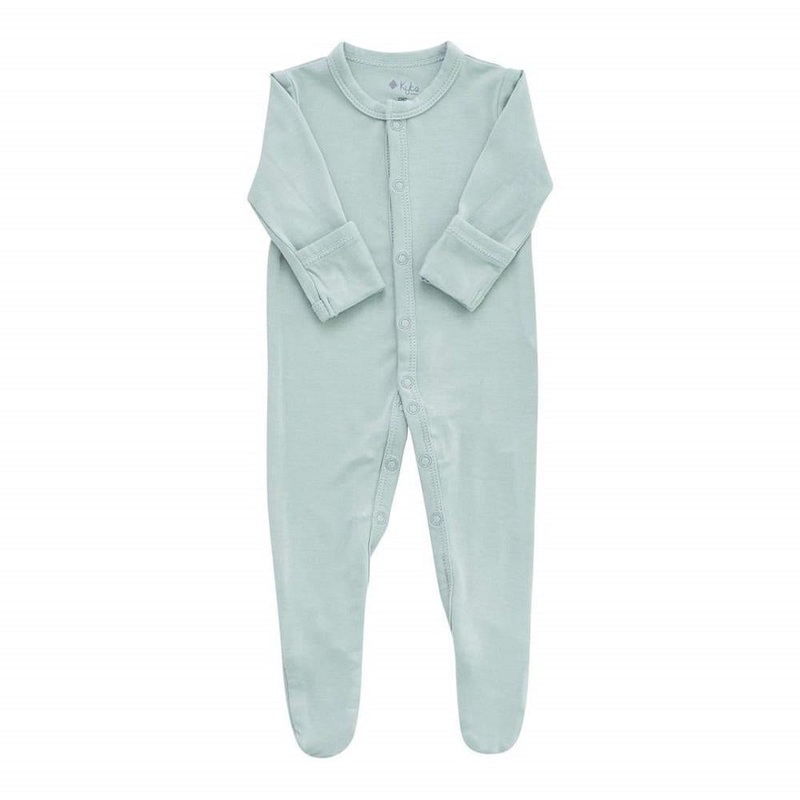 Kyte Baby Snap Footie with Fold Over Mittens (Sage)