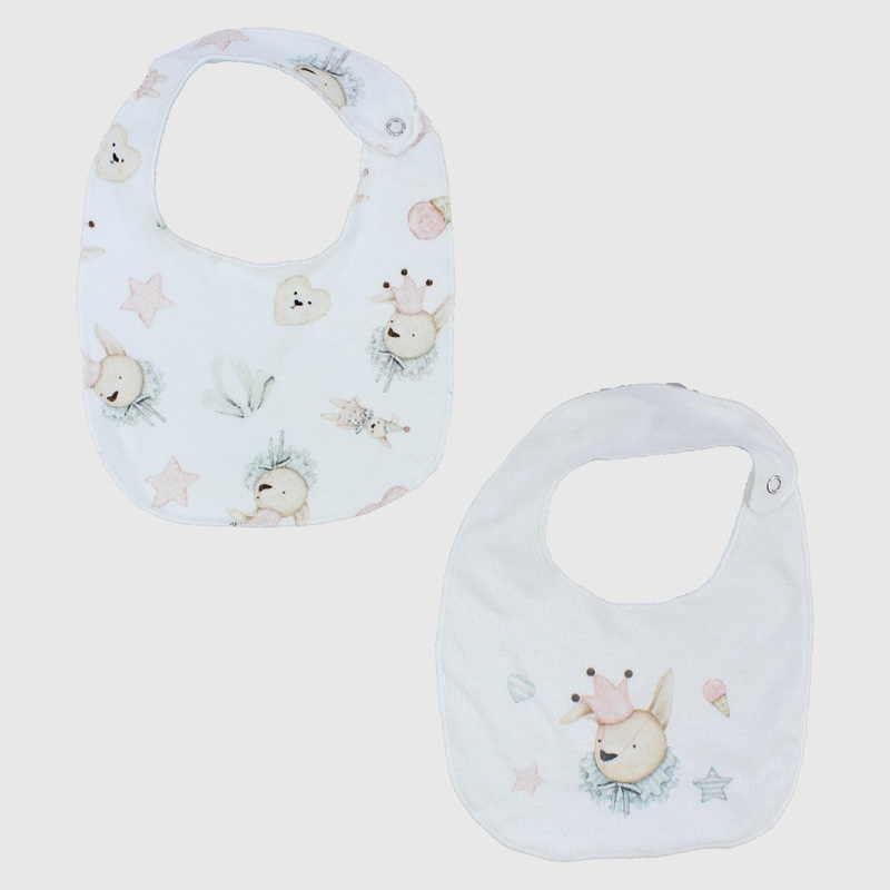 Royal Bear Bib (Pack Of 2)