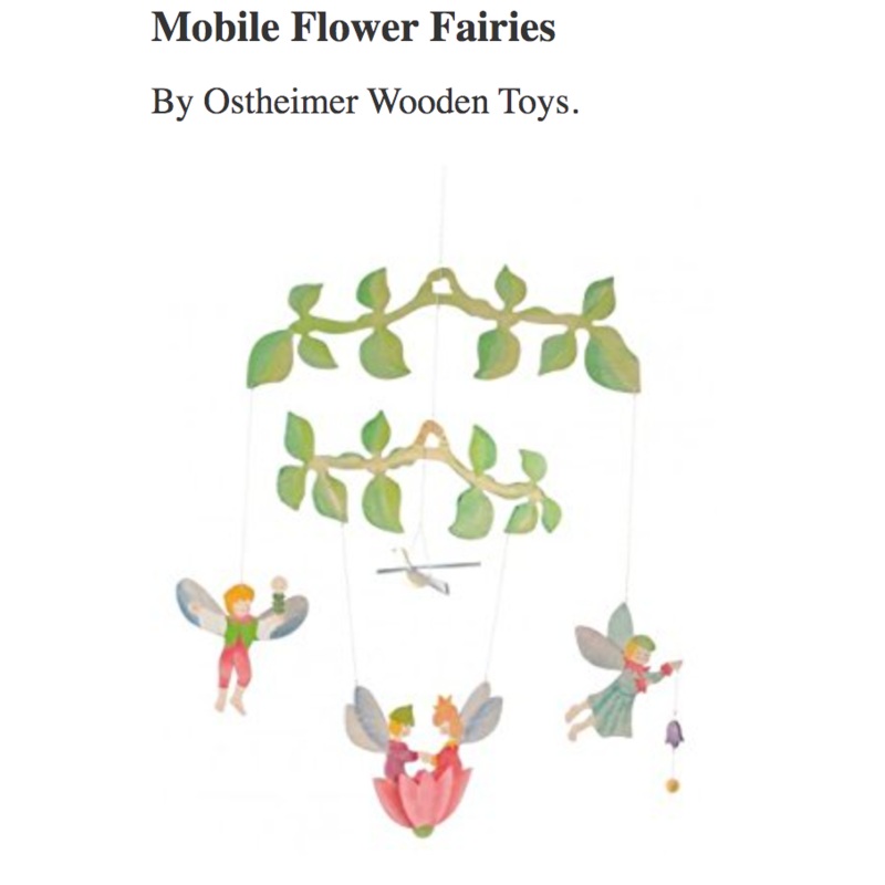 Wooden Mobile for Baby’s Room – FLOWER FAIRIES