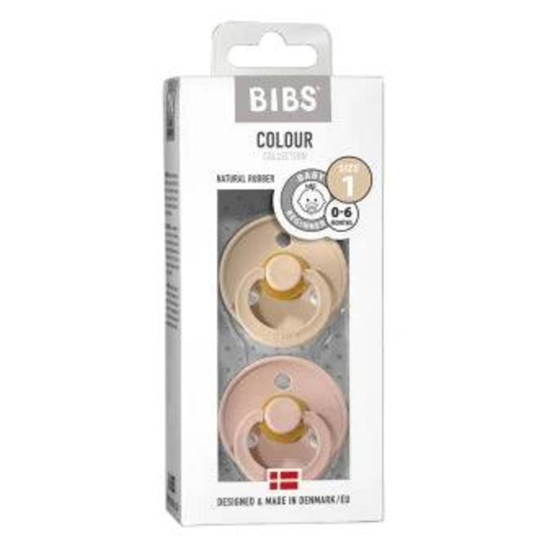 BIBS Color Blush & Vanilla – Size 1 (Pack Of 2)