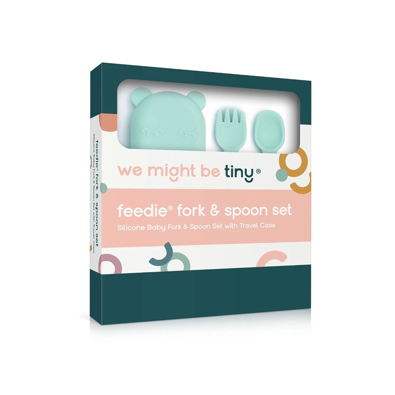 Feedie Fork and Spoon Set Mint