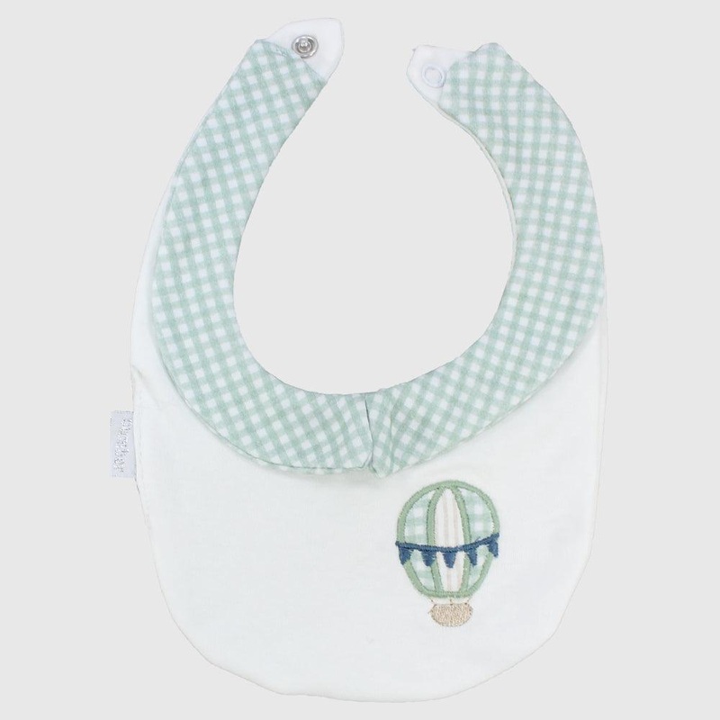 Hot Air Balloon Bib|Mint|Light Blue