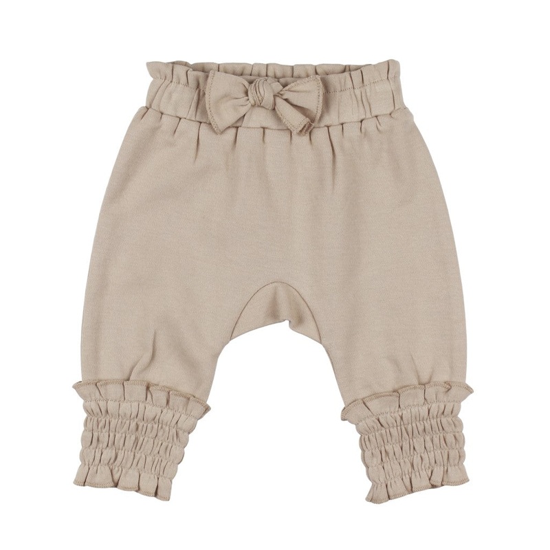 Organic Smocked Bubble Pants – Oatmeal