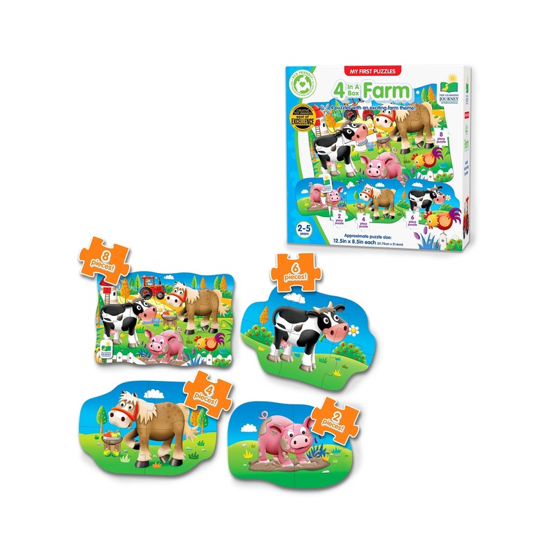 The Learning Journey 4 In A Box Puzzles Farm
