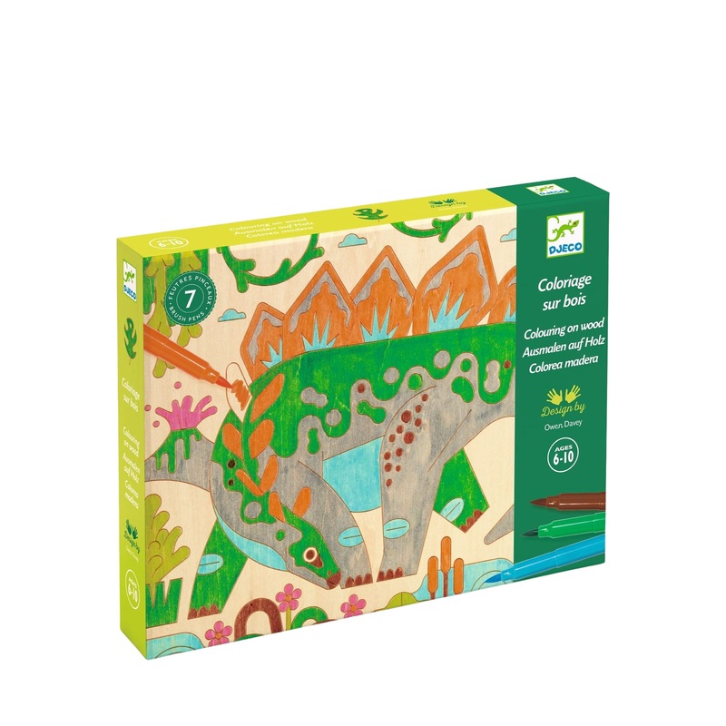 Colouring Wood Craft Set – Dino World