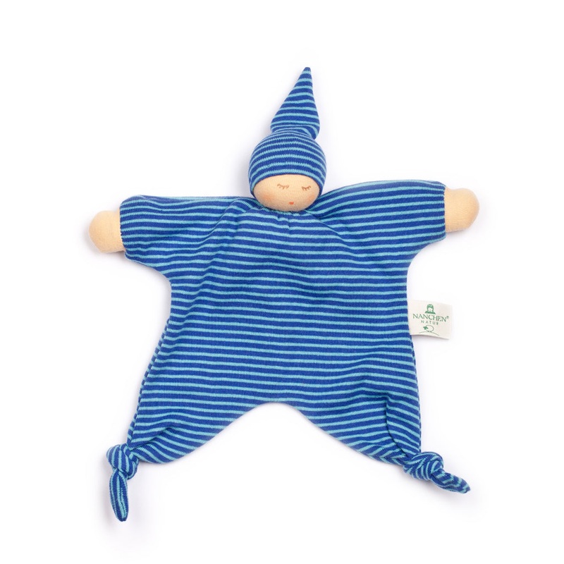 Organic Cotton/Wool Doll Comforter  Blue Moon