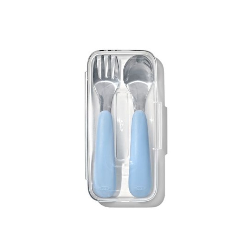 Oxo Tot On-the-Go Fork and Spoon Set (Dusk)