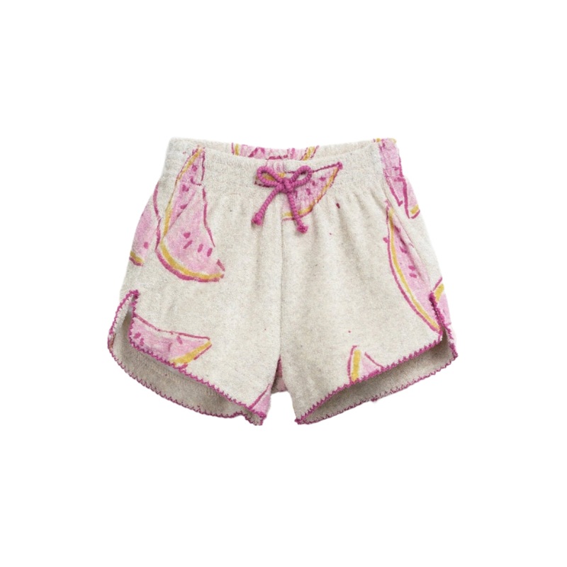 Printed Plush Shorts – Pink Watermelon by Play Up