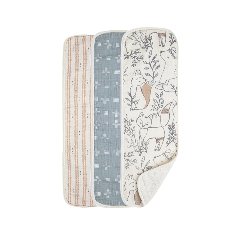3 Piece Burp Cloth Set – Ezra by Crane Baby