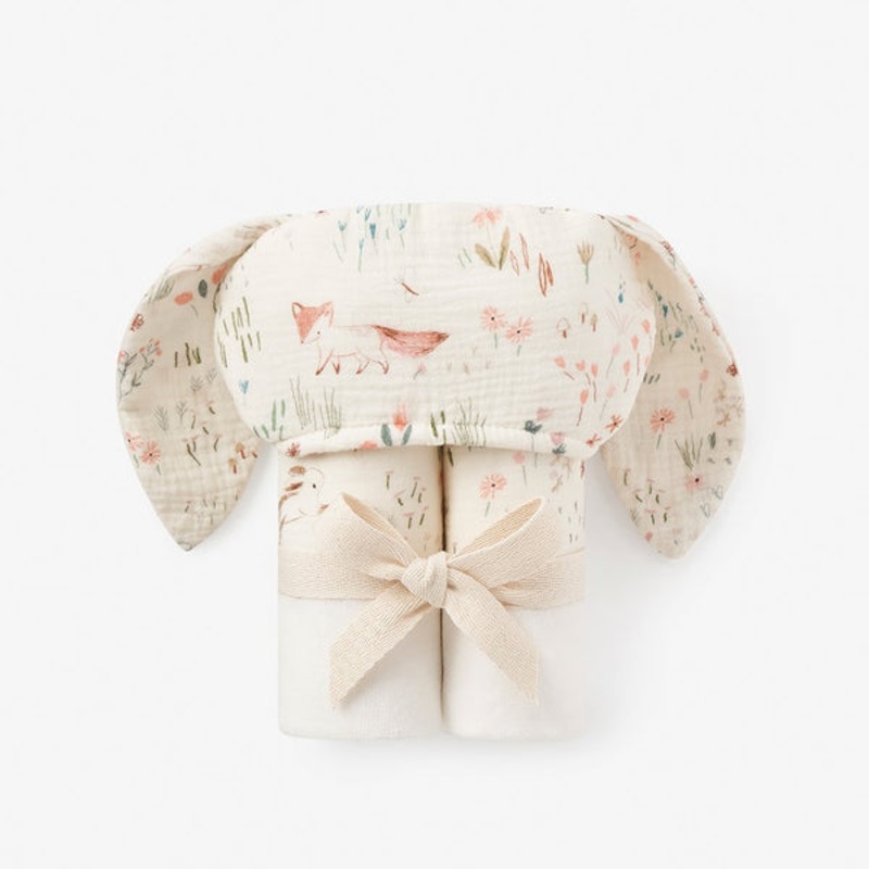 Organic Baby Bath Wrap (0-24M) – Owl Print by Elegant Baby