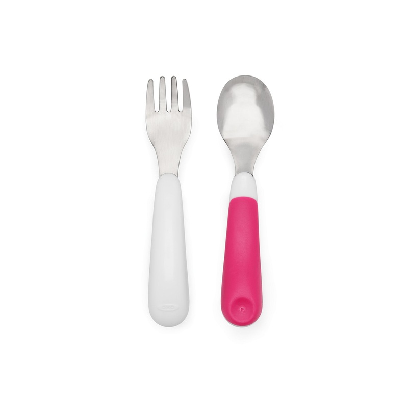 Oxo Tot Fork & Spoon Set (Pink)