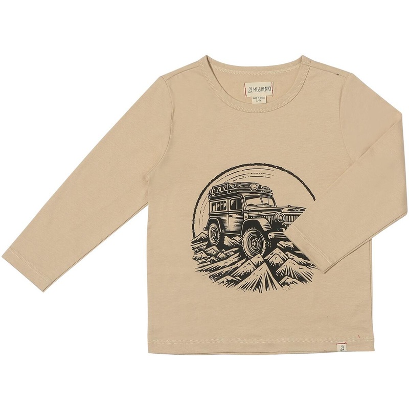 Me & Henry Cherokee Raglan Tee (Tan Jeep)