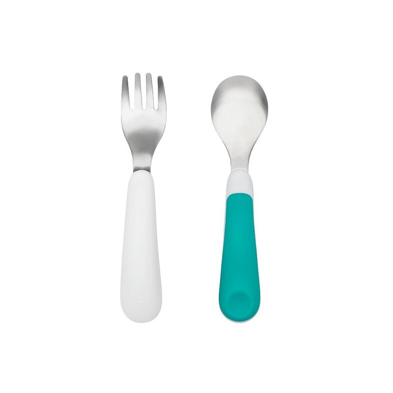 Oxo Tot Fork & Spoon Set (Turquoise)