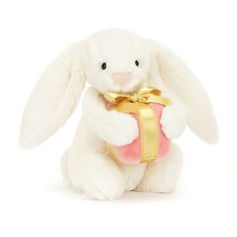 Bashful Bunny with Present – Little by Jellycat