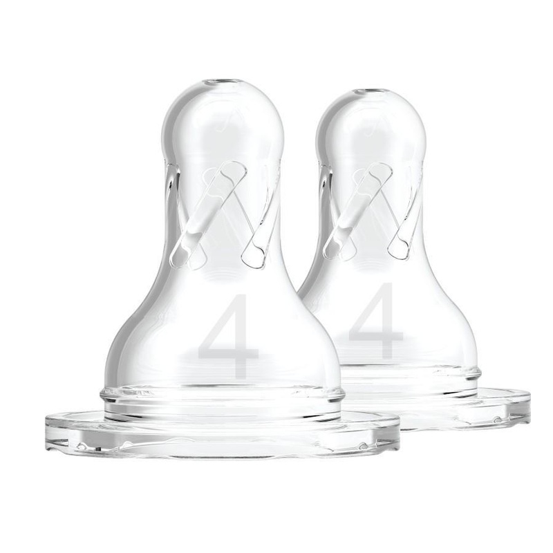 Dr. Brown’s Narrow Natural Flow Baby Bottle Nipples Level 4 (2-Pack)