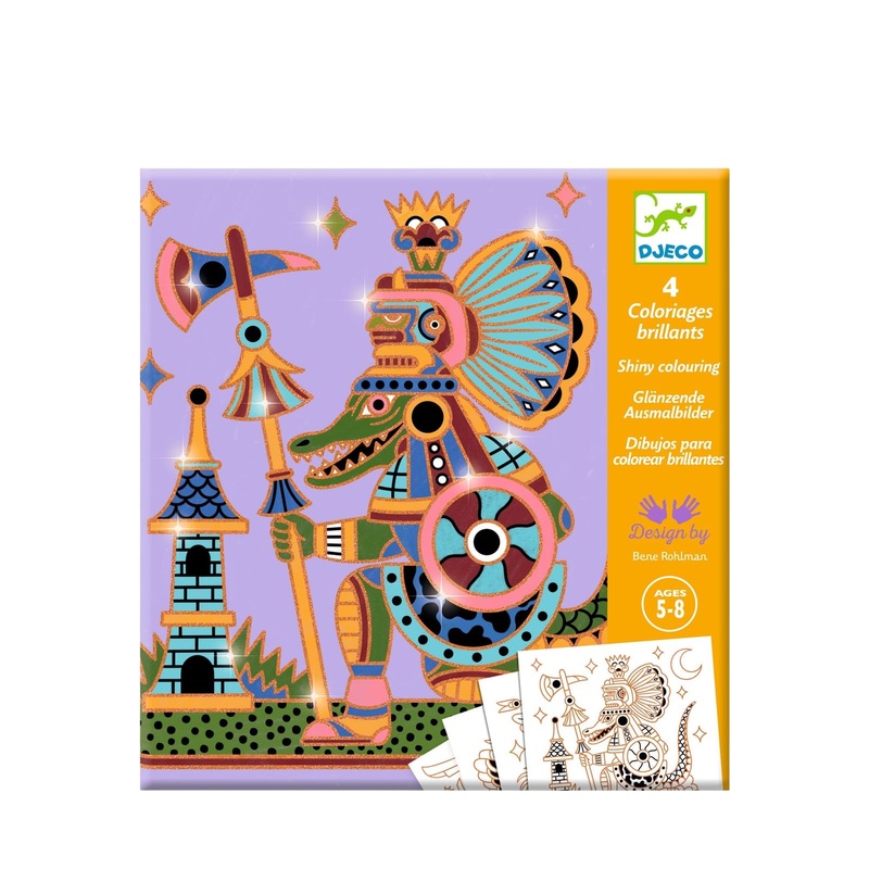 Shiny Colouring Craft Set – Animal Warriors