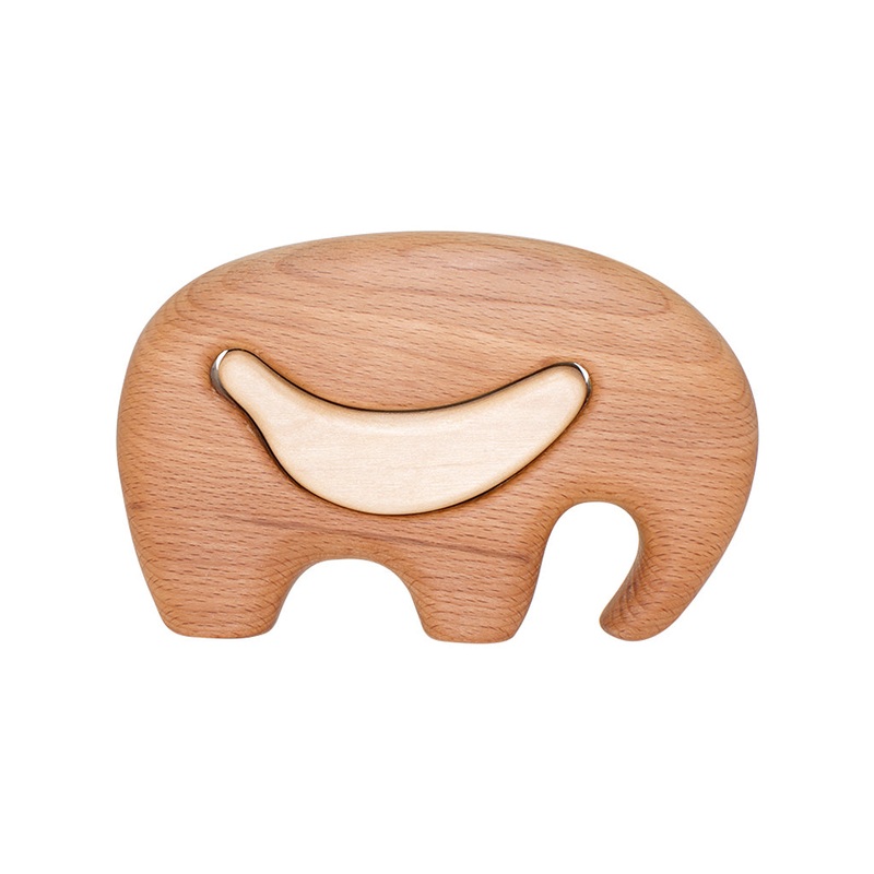 Wooden Elephant Puzzle – Elmer