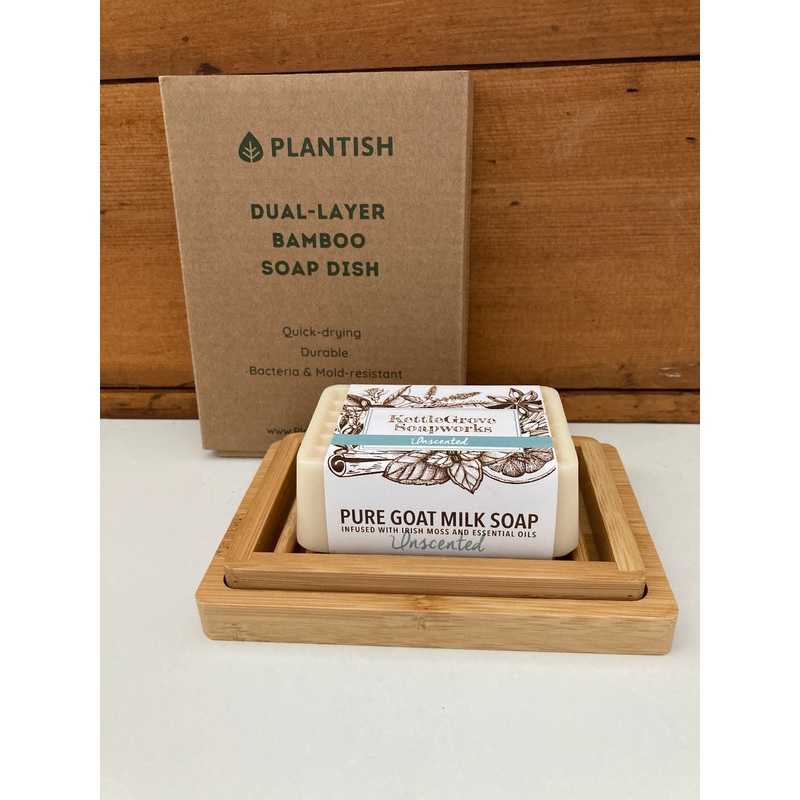 EcoHome – BAMBOO SOAP DISH with Drain pad