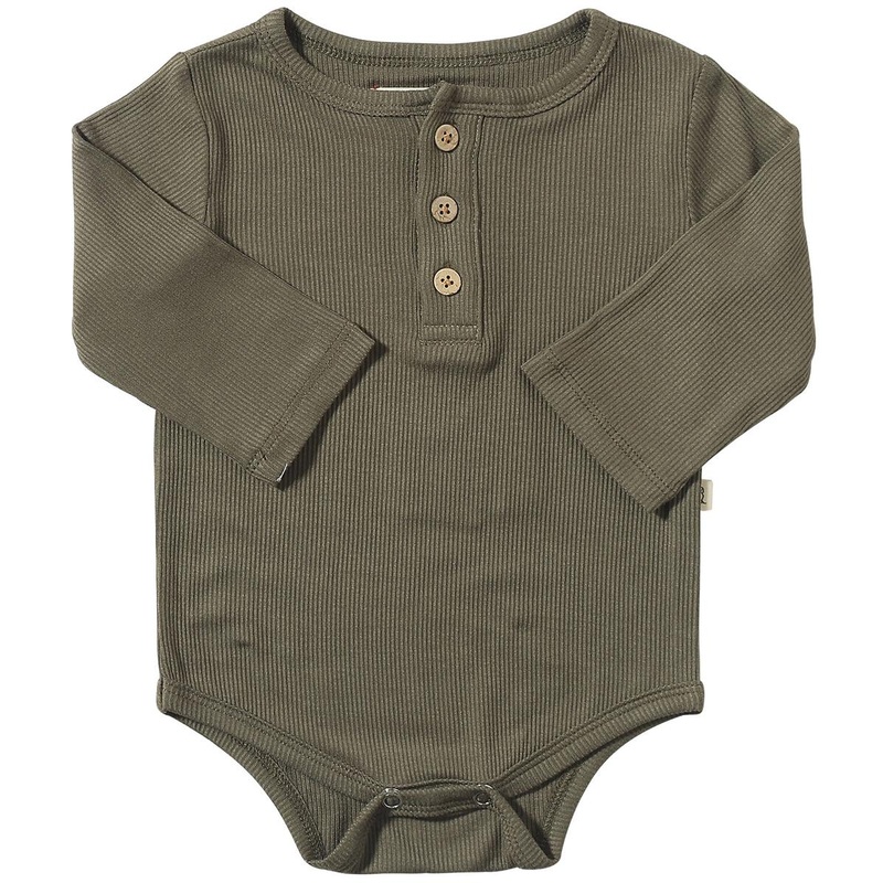 Me & Henry Aynor Rib Onesie (Green)