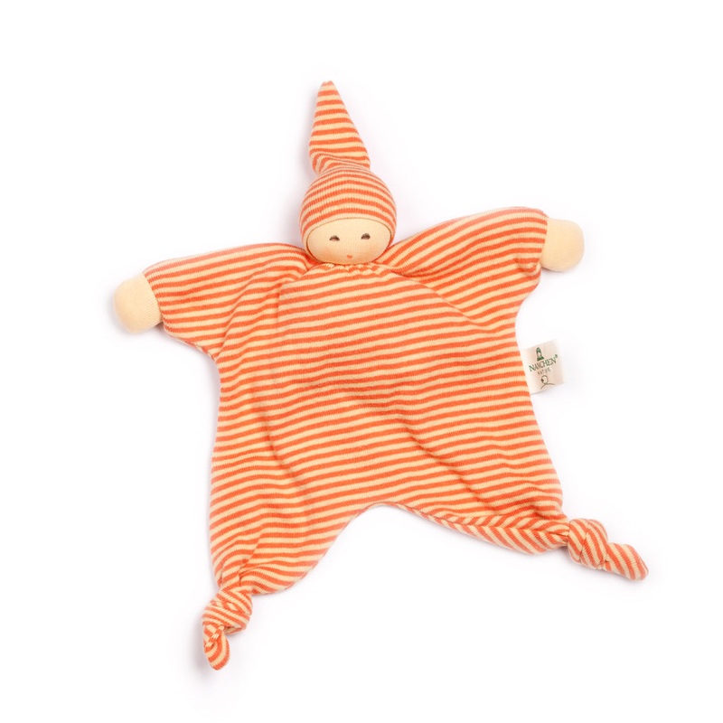 Organic Cotton/Wool Doll Comforter  Orange Sun