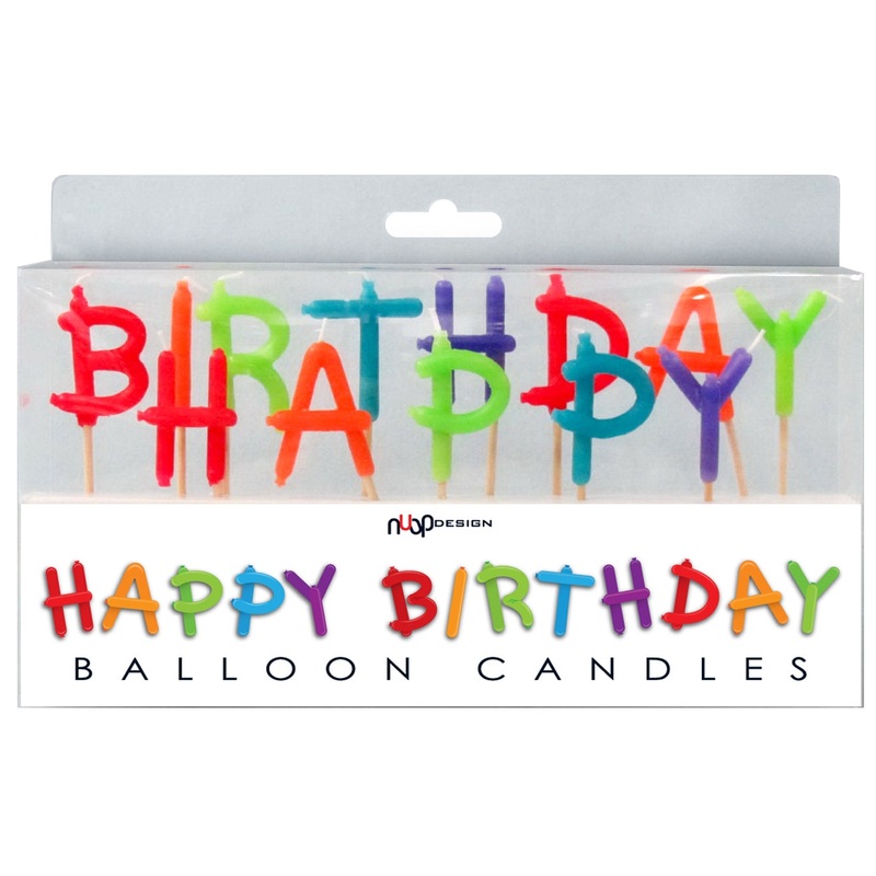 Happy Birthday Balloon Candles by NuOp Design