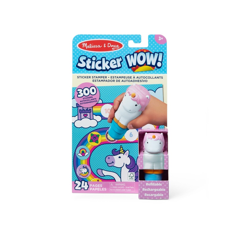 Melissa and Doug Sticker Wow Sticker Stamper And Activity Pad Unicorn