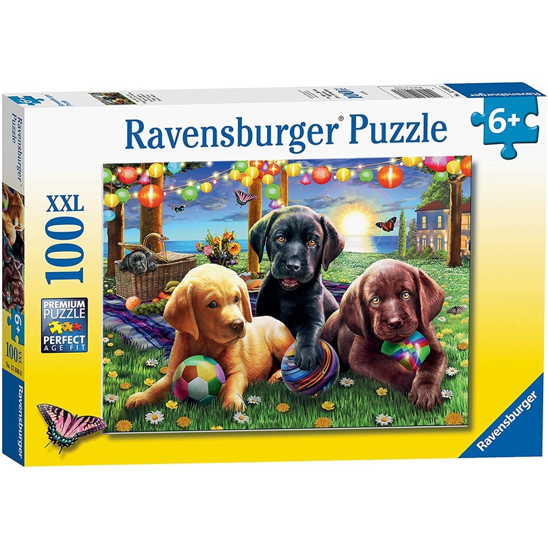 Puppy Picnic 100 Piece Puzzle