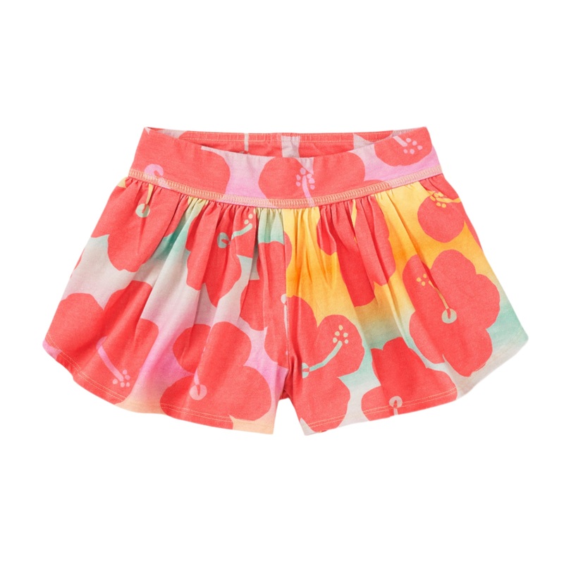 Sporty Petal Shorts – Rainbow Hibiscus by Tea Collection