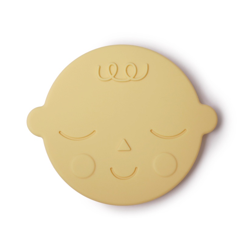 Mushie Face Teether  Banana Cream