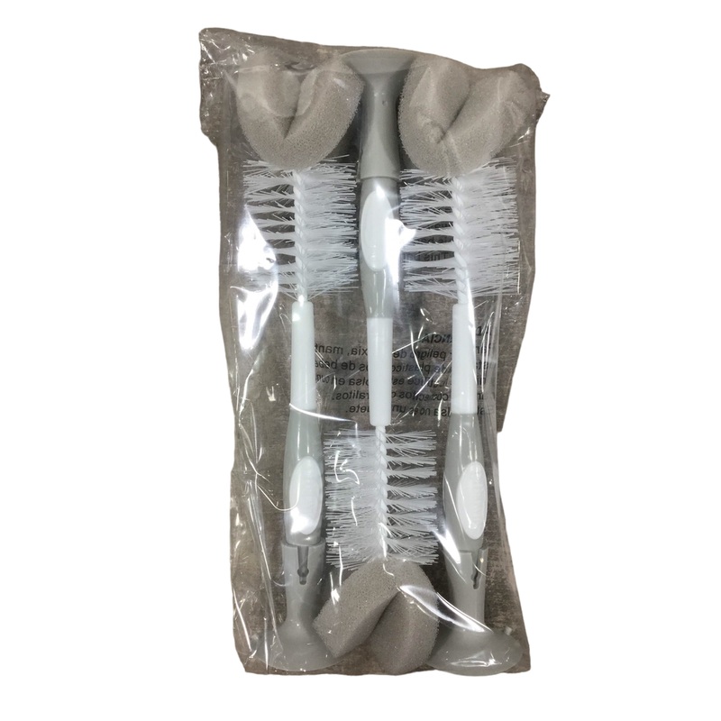 Dr. Brown’s Natural Flow Bottle Brush 3pack, Gray