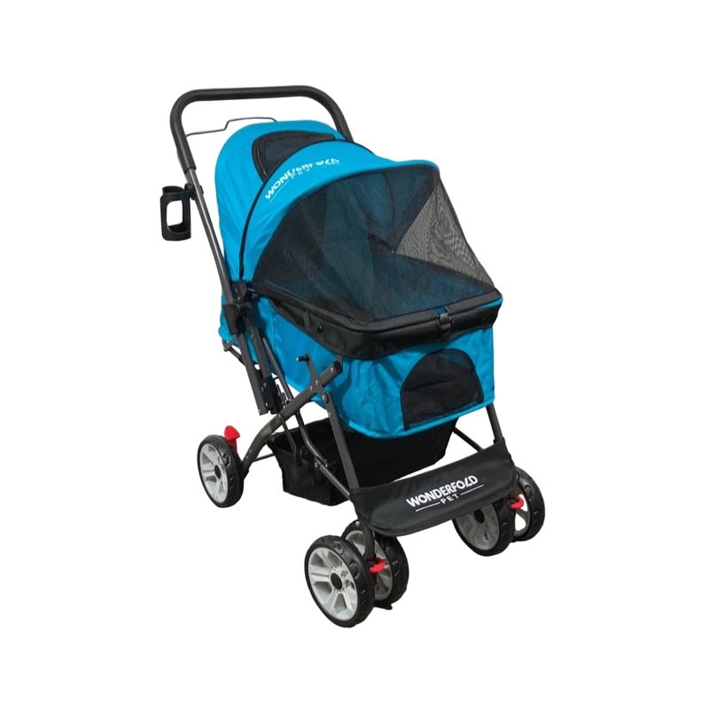 Wonderfold Pet Stroller, Aqua Blue