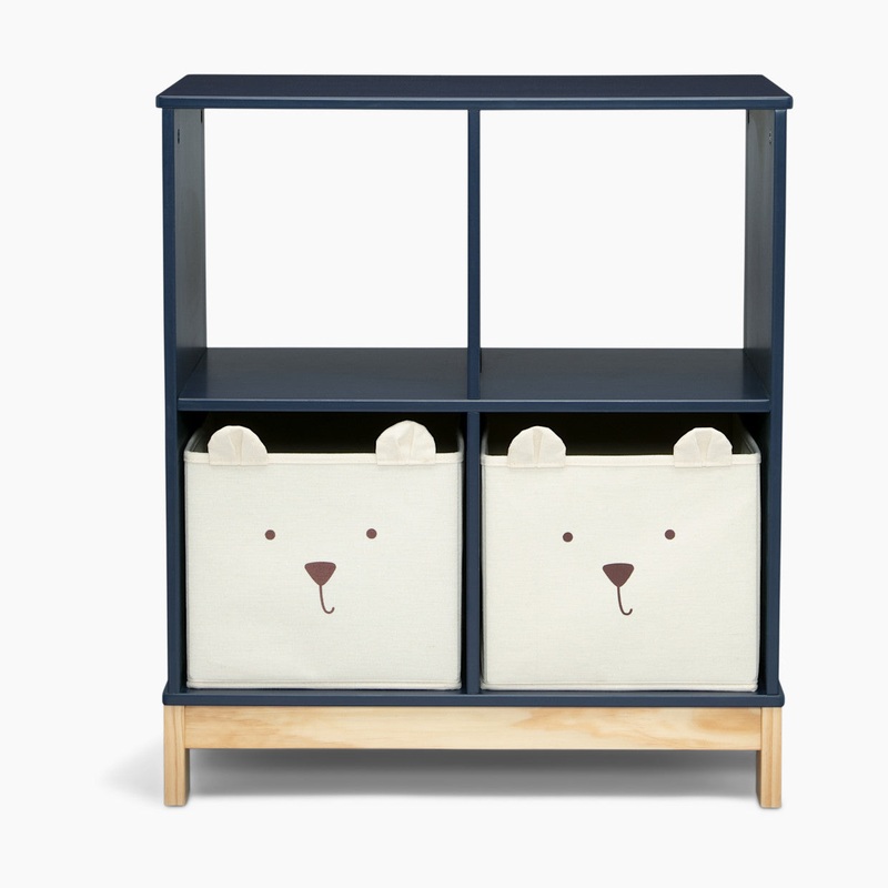 Baby Gap Brannan Bear Bookcase with Bins, Navy/Natural