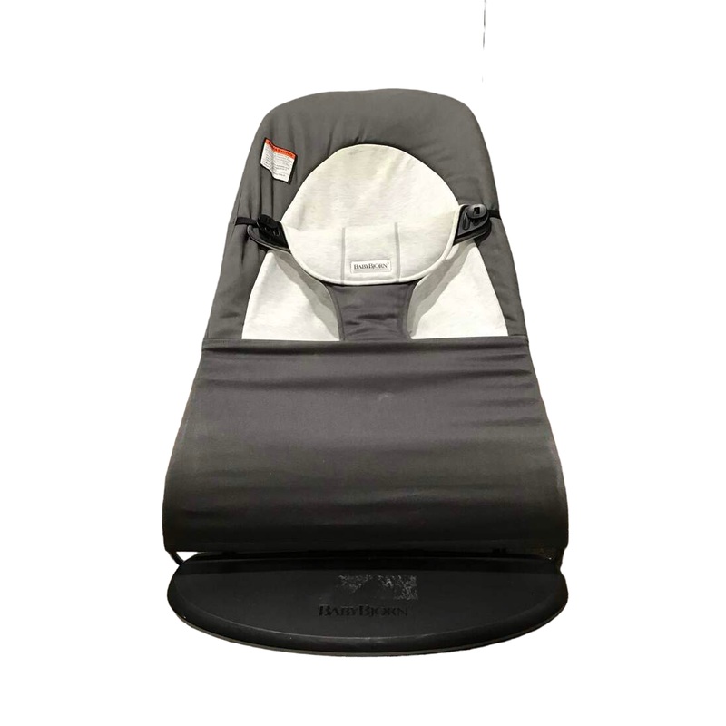 BabyBjorn Bouncer Balance, Dark Grey/Grey, Black Frame
