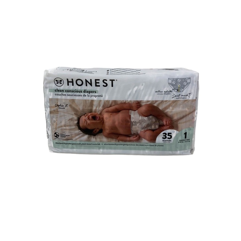 Honest Company Size 1 Diapers 35 Ct, Pandas